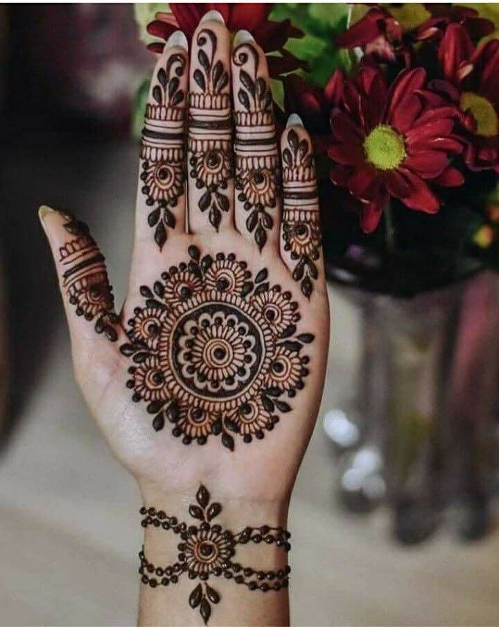 Simple Round Mehndi Designs For Beginners 2023